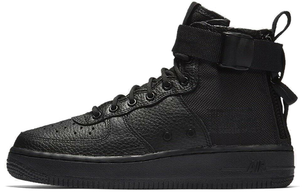 Кроссовки Nike Air Force 1 Triple Black GS (Подростковая размерная сетка)