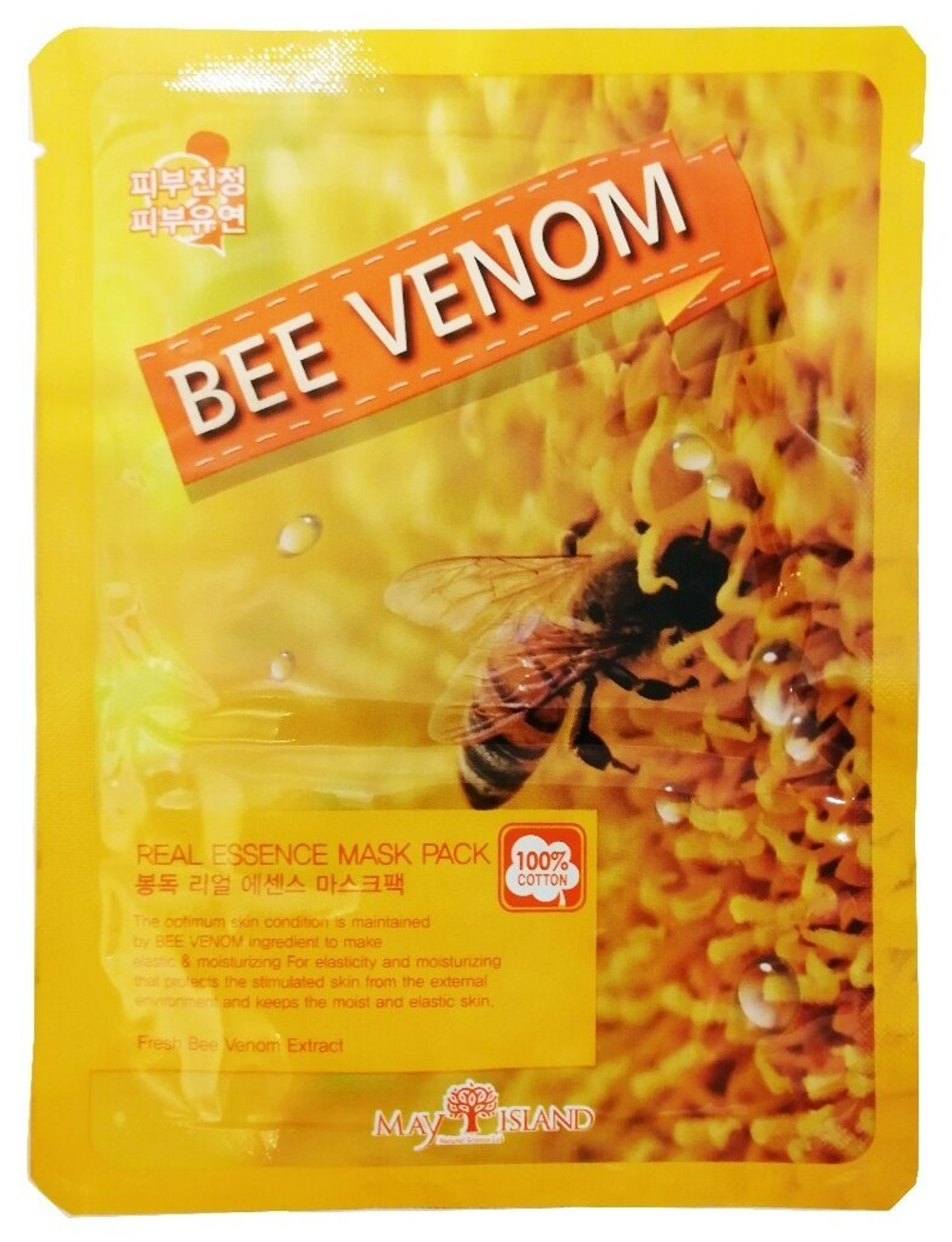 Тканевая маска May Island Real Essence Mask Pack Bee Venom