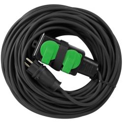 Удлинитель силовой ЭРА GREEN LINE UDL-KG-2x2,5m-30m-IP44 с крышками 4 розетки 30м КГ 2x2.5мм2 IP44 | Силовые удлинители