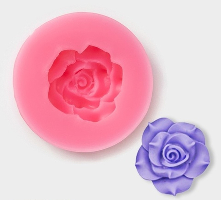 Молд силиконовый для заливки "Роза" 6см