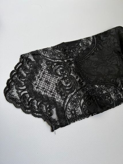 Женский шелковый халат 15055 черный NUSA Турция