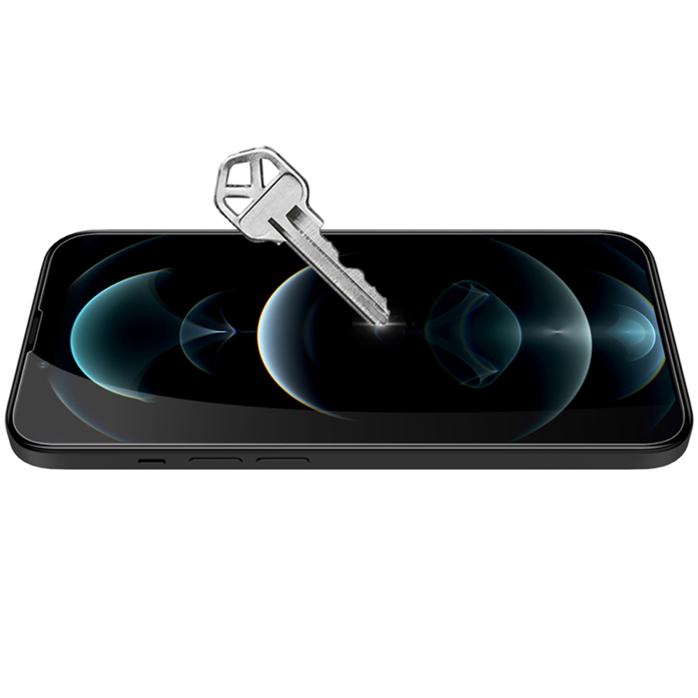 Защитное стекло 2,5D для телефона iPhone 13 Pro Max с черной рамкой, Full Glue