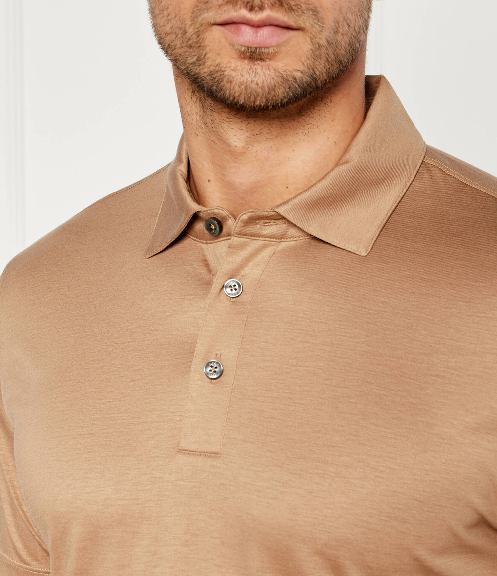 Поло Press 50 BOSS BLACK - бежевый(50513657)