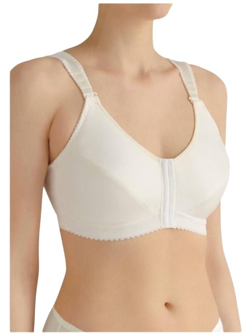 Бюстгальтер с передней застежкой, для фиксации экзопротезов молочной железы 95E черный