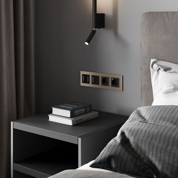 Сенсорный выключатель одноклавишный Werkel с подсветкой черный W4513008 4690389197918