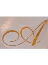 Наклейки свадебные на бокалы инициалы "А"