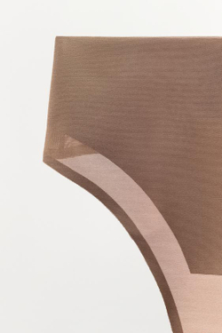 ZARA ТАНГА С ШИРОКИМ ПОЯСОМ ИЗ СМЕСОВОГО ПОЛИАМИДА, БЕЖЕВЫЙ