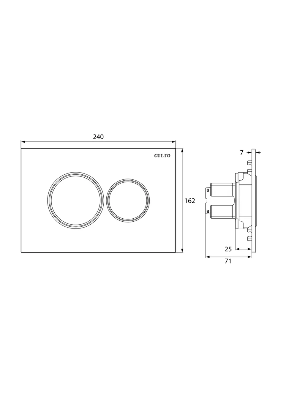 Инсталляция пневматическая с подвесным унитазом MONEY
