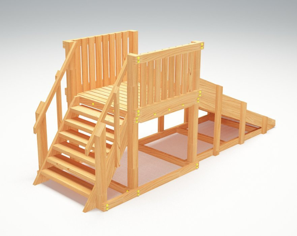 Детская горка TORUDA Север wood-1 (скат 2.3 м)