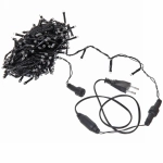 Гирлянда для улицы «Мерцание» 20м 240 ламп LED чёрный провод,1 реж.,IP-54, Теплый белый, белый мерцает (возможность соединения)