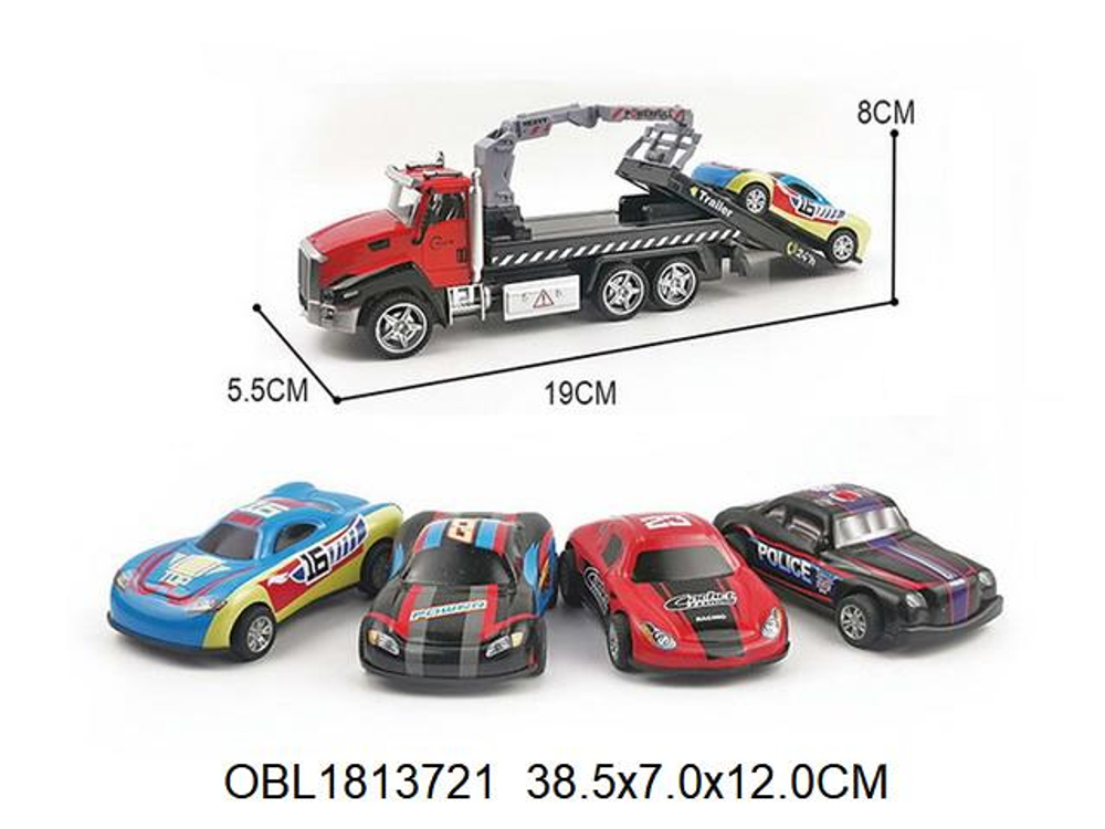 Автовоз 19*8*5,5см. +машинка, в ассорт. коробка W2213-20