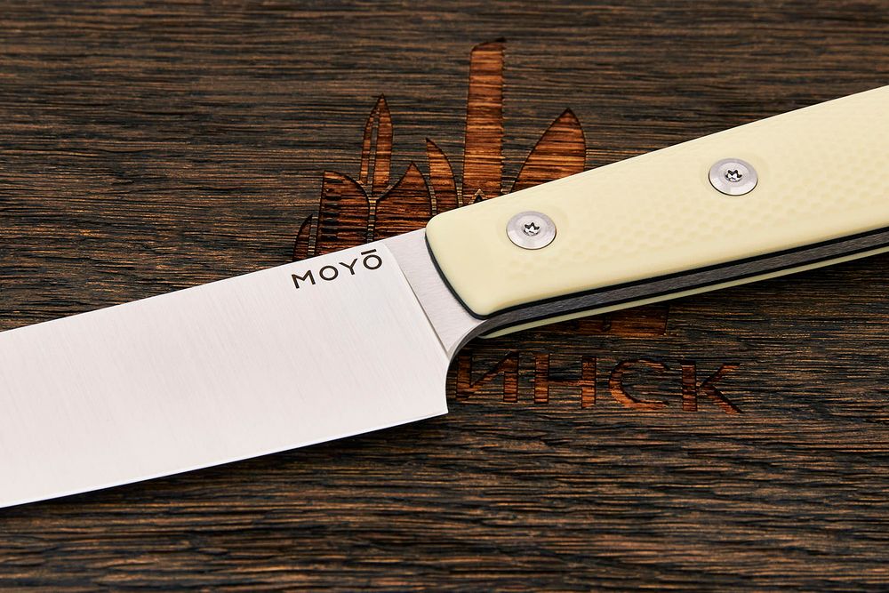 Нож кухонный MOYO Геликон шеф 165мм, сталь AR-RPM9, рукоять G10-extra слоновая кость