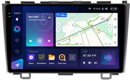 Магнитола для Honda CR-V 3 2006-2012 - Teyes CC3-2K QLed Android 10, ТОП процессор, SIM-слот, CarPlay