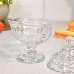 Ваза на ножке с крышкой 170мл 9,5*9,5*14,5см