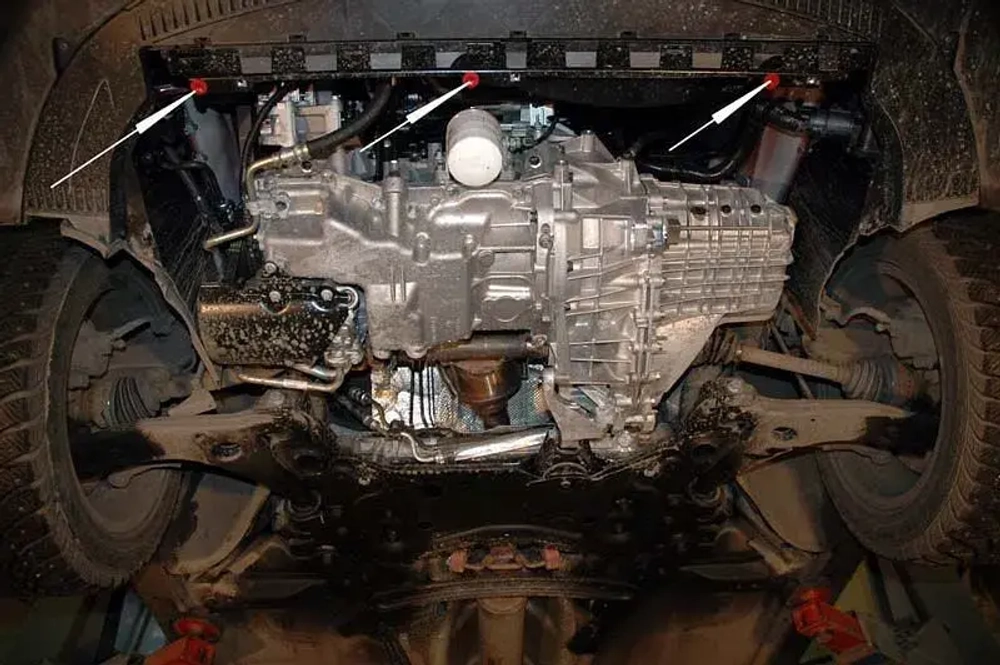 Защита картера и КПП Sheriff для Volvo S40 II (MS) 2003-2012 арт.25.1509