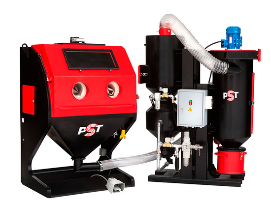 Пескоструйная камера PST КСО-110-Н-ФВР-М (4кВт) с фронтальной загрузкой