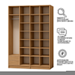 Шкаф-купе Офелия 3 Белый 101  260*45*260