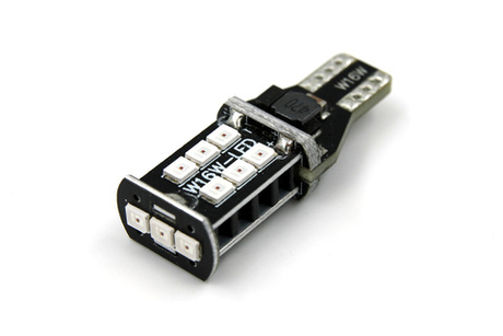 Светодиодная лампа W16W T15-3G15L (красный), 1шт