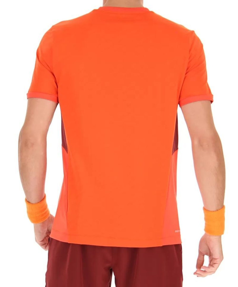 Мужская теннисная футболка Lotto Tech и D3 Tee - grenadine red