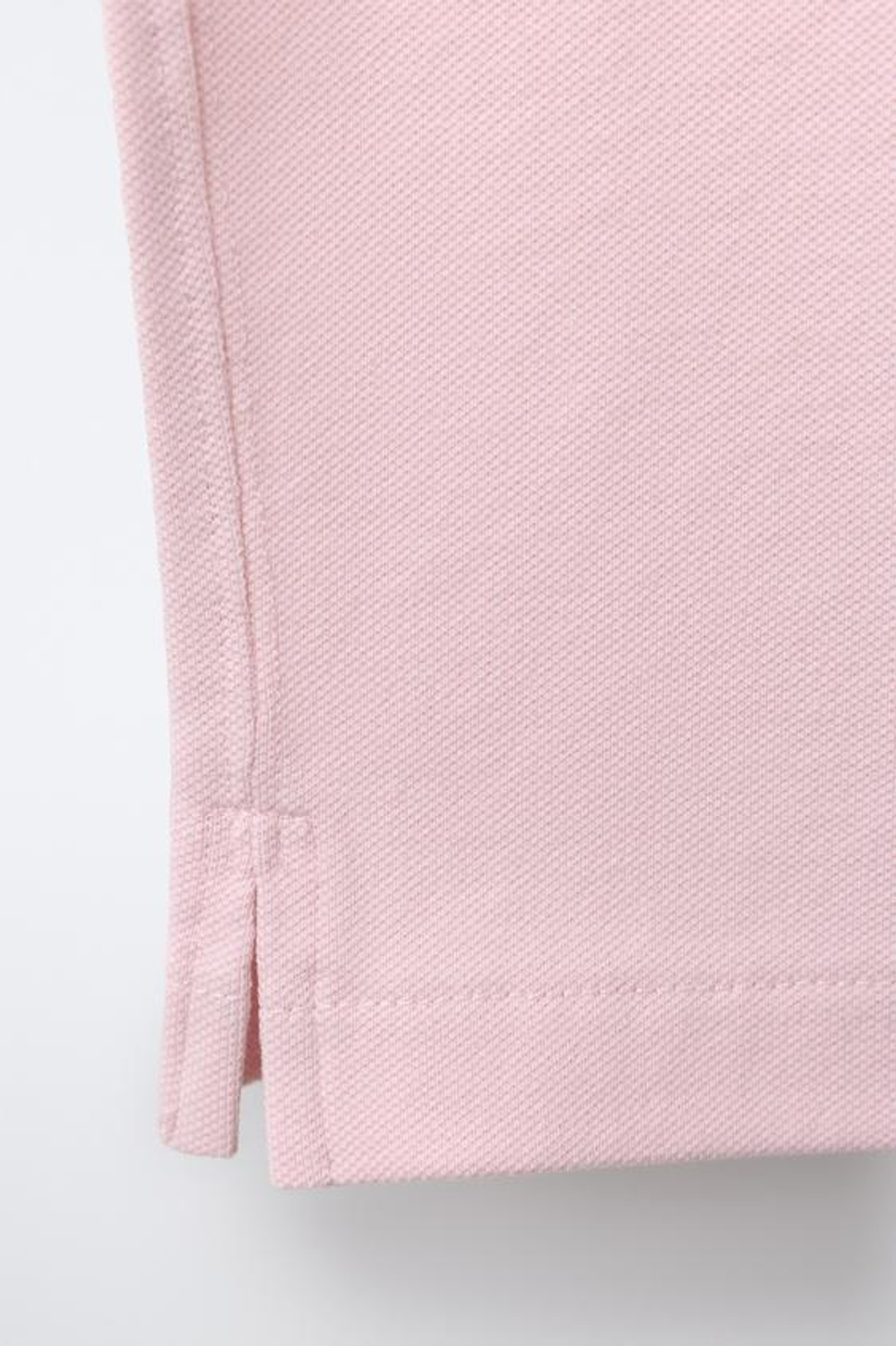 ZARA БРЮКИ WIDE LEG ПИКЕ, СВЕТЛО-РОЗОВЫЙ