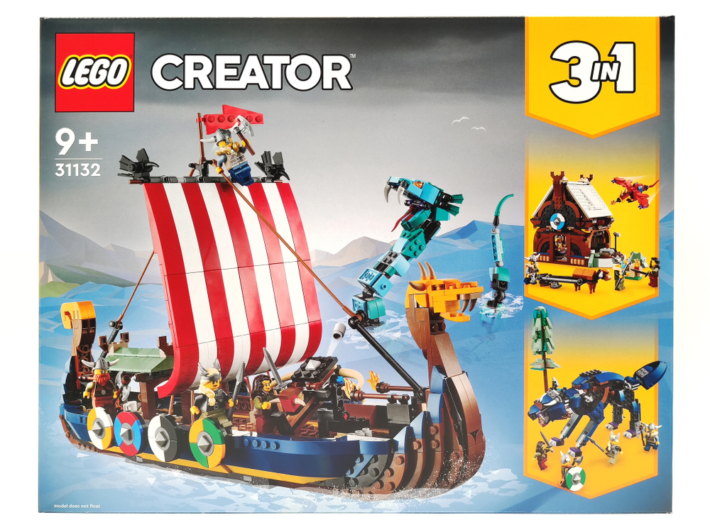 Конструктор LEGO Creator 31132 Корабль викингов и Змея Мидгарда
