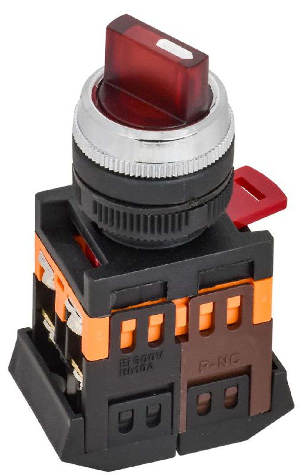 Переключатель АNСLR-22-3 240В на 3 полож. 1НО+1НЗ красн. GENERICA BSW10-ANCLR-3-K04