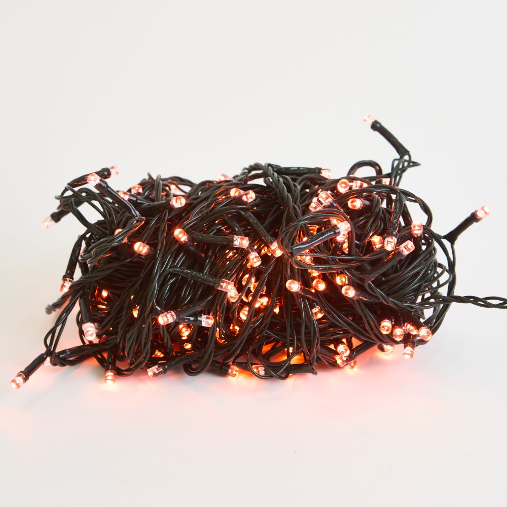 ULD-S2000-200-DGA AMBER IP20 Гирлянда светодиодная. 20м. 200 светодиодов. Янтарный свет. Провод зеленый. ТМ Uniel