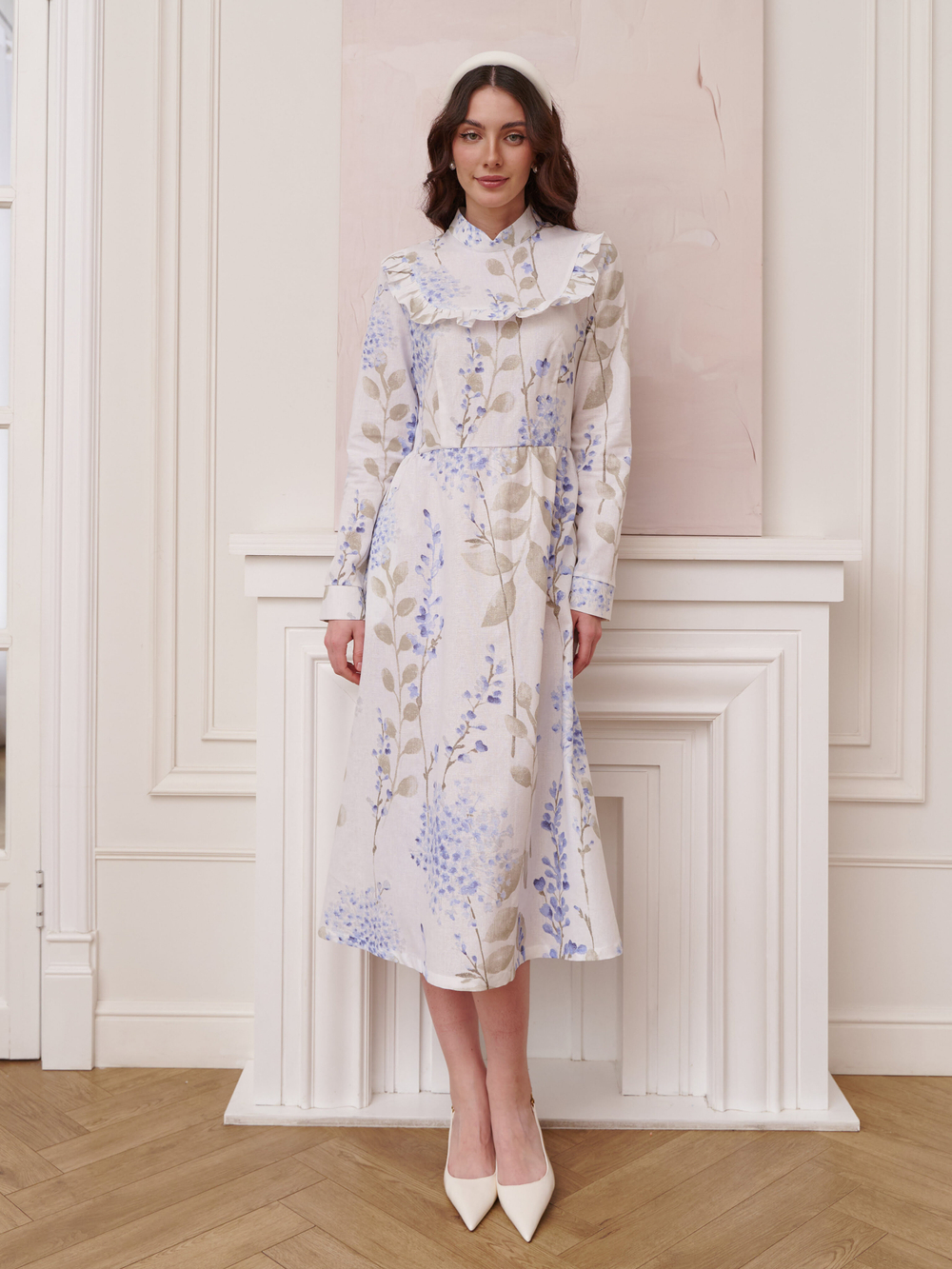 Платье с вшитой манишкой