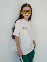 Футболка детская оверсайз в школу трикотажная