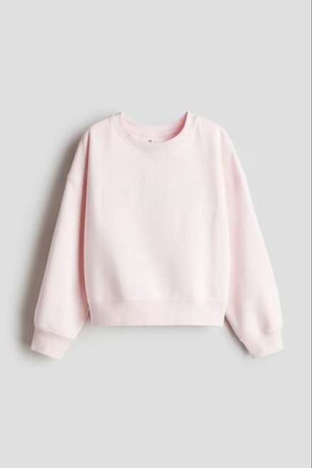 H&M Толстовка с контрастными деталями, розовый