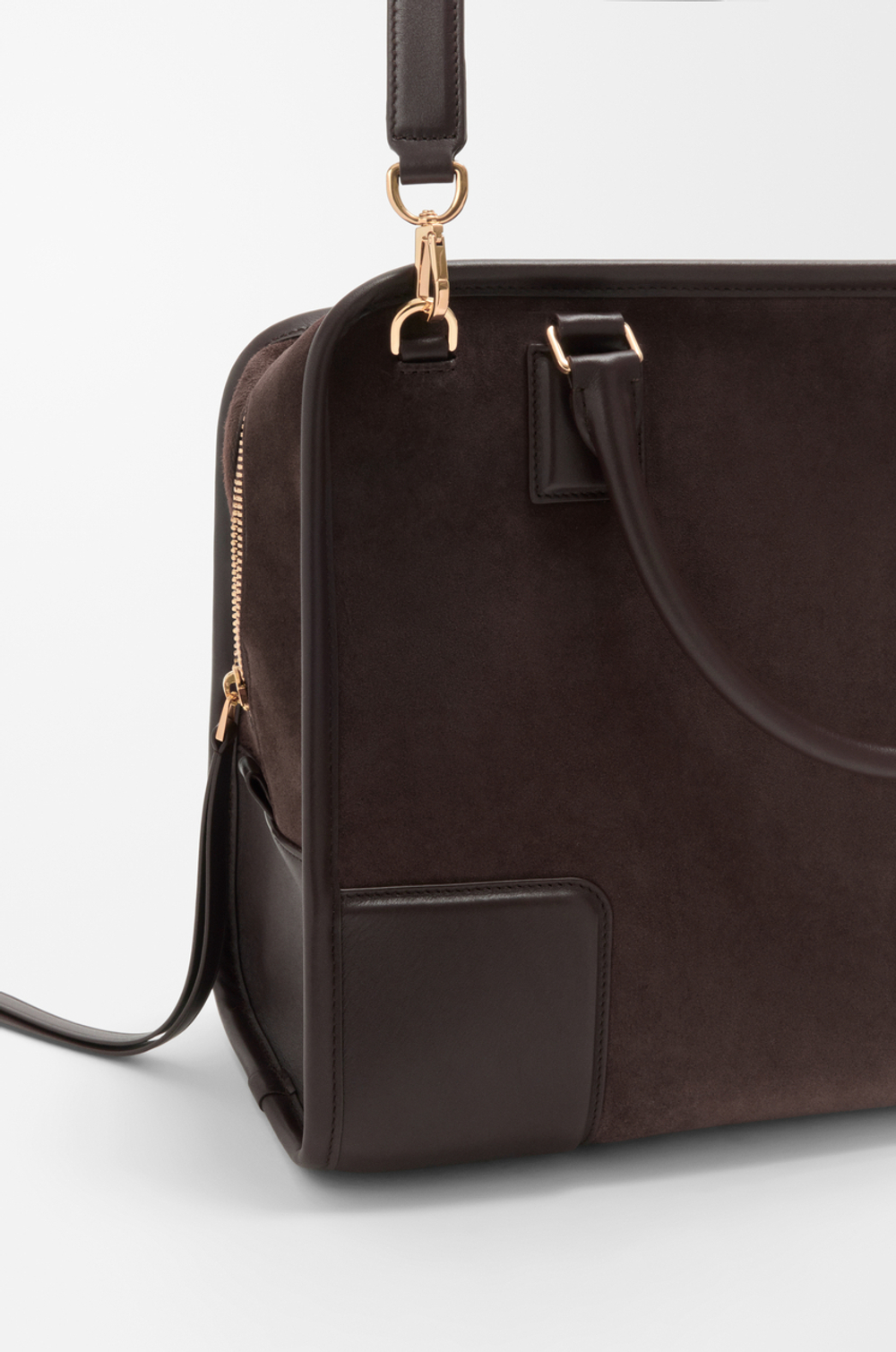 Loewe Большая сумка Amazona 180 из мягкой телячьей кожи, темно-каштановый