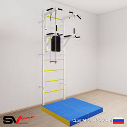 Шведская стенка Sv Sport 5734 (Турник стандарт/Брусья/Трапеция/Мат 1м)