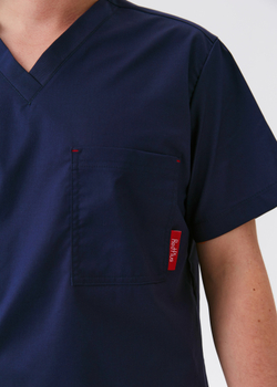 Топ медицинский унисекс Ред Бейс, нэви хлопок