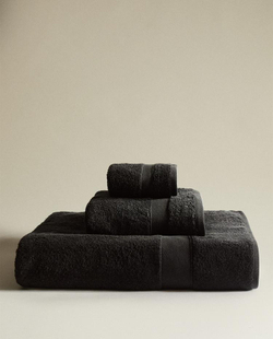 ZARA HOME ПОЛОТЕНЦЕ ИЗ ХЛОПКА ВЫСШЕГО КАЧЕСТВА, ЧЕРНЫЙ