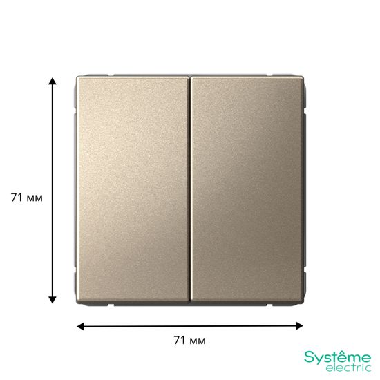 Переключатель 2-кл. ArtGallery 10AX быстрозажим. клем. механизм шампань SE GAL000565S