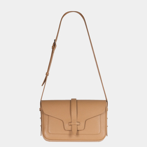 Сумка Universel с двумя плечевыми ремнями из кожи сафьяно, цвета кэмел