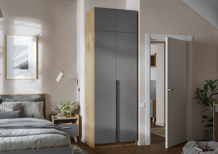 Шкаф с антресолью Лион ШК-01