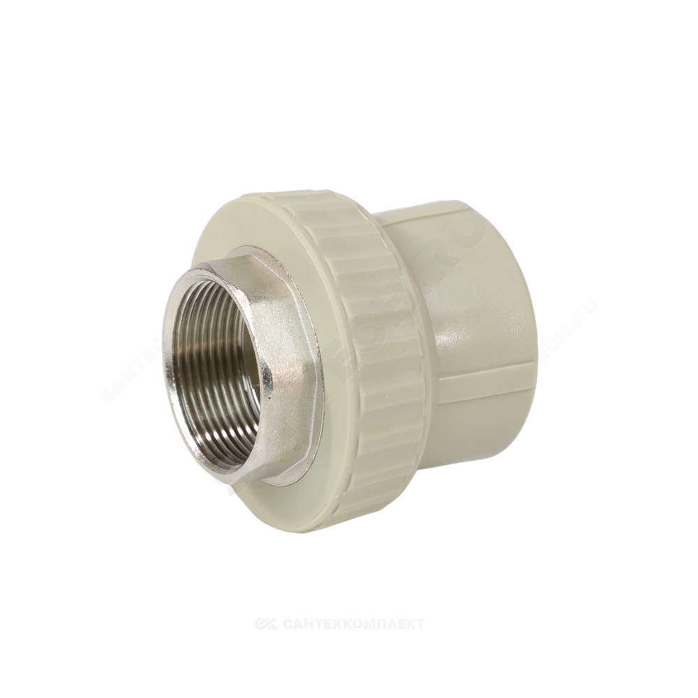 Муфта PP-R комбинированная серая Дн 50х1 1/2" ВР под ключ VALFEX 10134050Г
