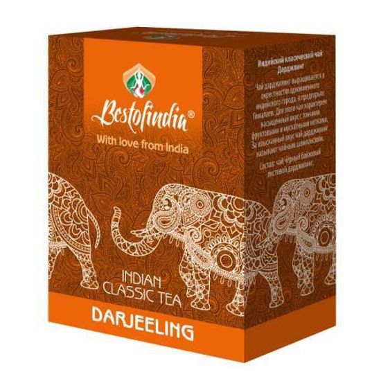 СКИДКА 50% Чай DARJEELING INDIAN CLASSIC TEA черный индийский листовой  Bestofindia 100г