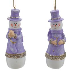 GAEM Фигурка декоративная подвесная "Снеговик", L4 W4 H11,5 см, 2в.