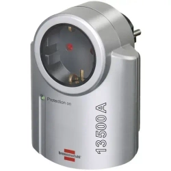 Сетевой фильтр розетка адаптер Brennenstuhl (1 розетка, серый), 1506950 с защитой, для компьютера, телевизора, бытовой техники