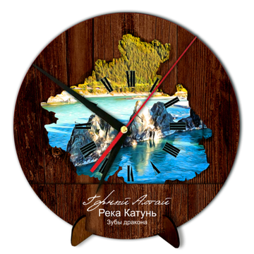 Часы фанера "Зубы дракона"