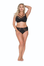 Бюстгальтер plus size с декоративными бретелями (Размер: 75K) (Цвет: черный)