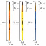 Кисти ПОНИ набор 3 шт. (круглые № 2,3,4), пакет с европодвесом, ЮНЛАНДИЯ, 201073