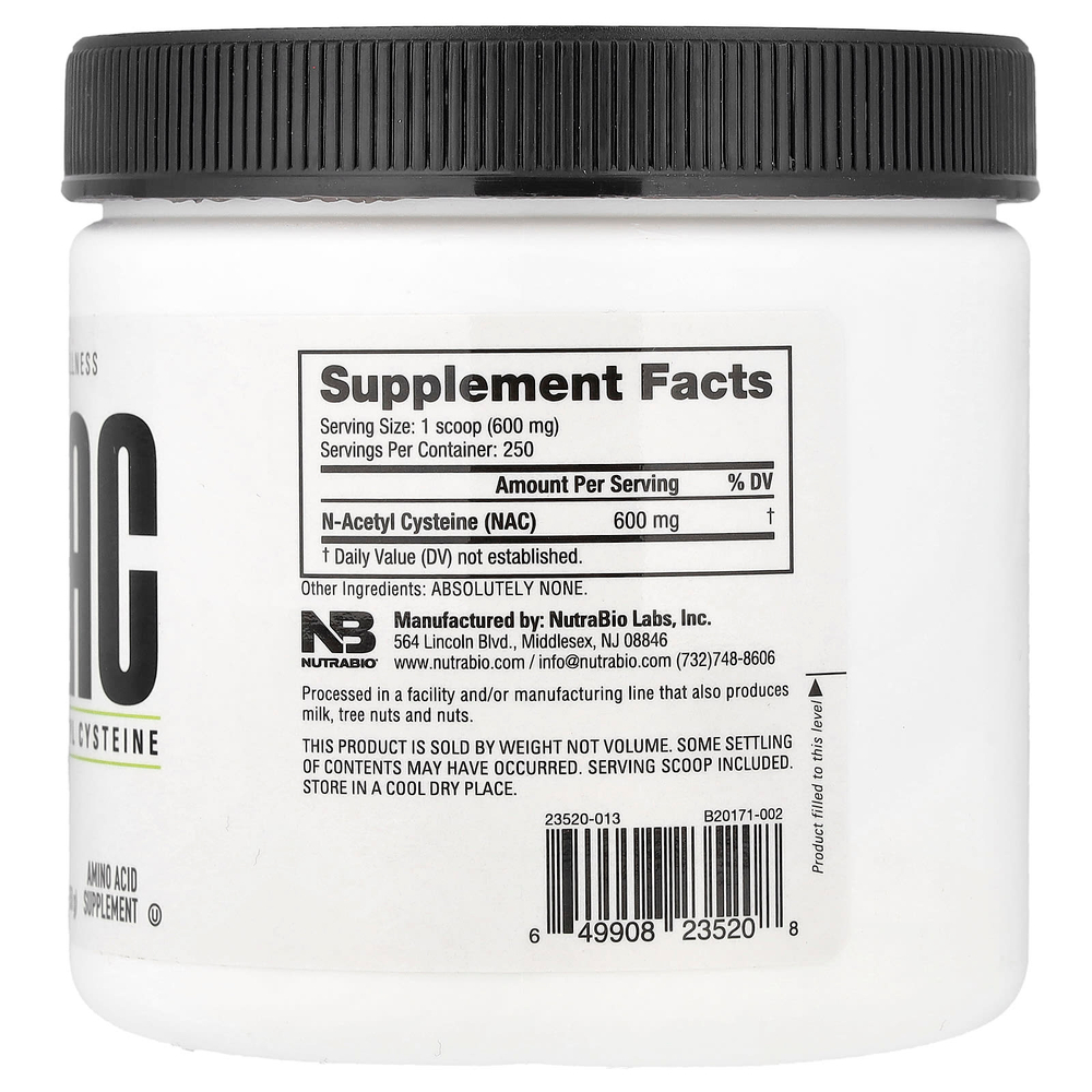 NutraBio, NAC, 150 г (5,3 унции)