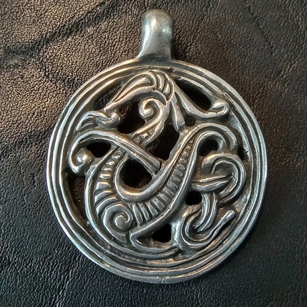 Подвеска. Змей (большая) (серебро)