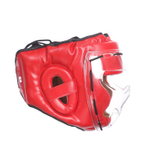 Шлем для единоборств с пластиковой маской ISA  красный