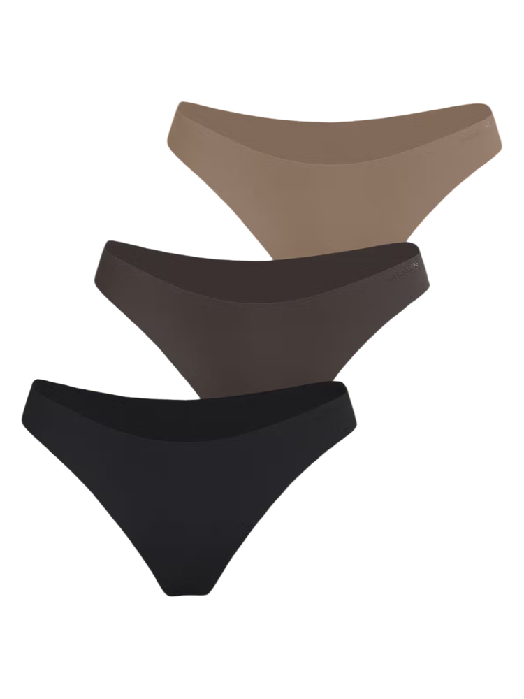 Женские трусики Björn Borg Invisible Brief 3P - black/brown/beige