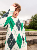 Джемпер для мальчика Next E27-910, Зеленый, Молочный