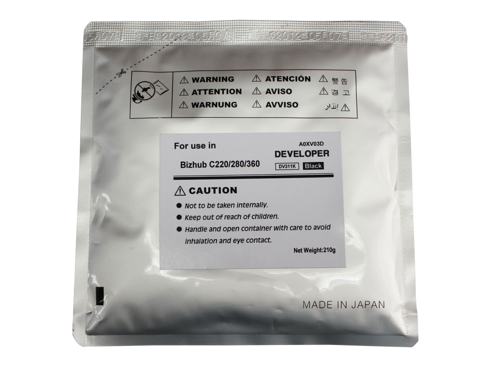 Девелопер для KONICA MINOLTA Bizhub C220/C280/C360 (CET) Black, 210г/пак, 570000 стр., CET8436